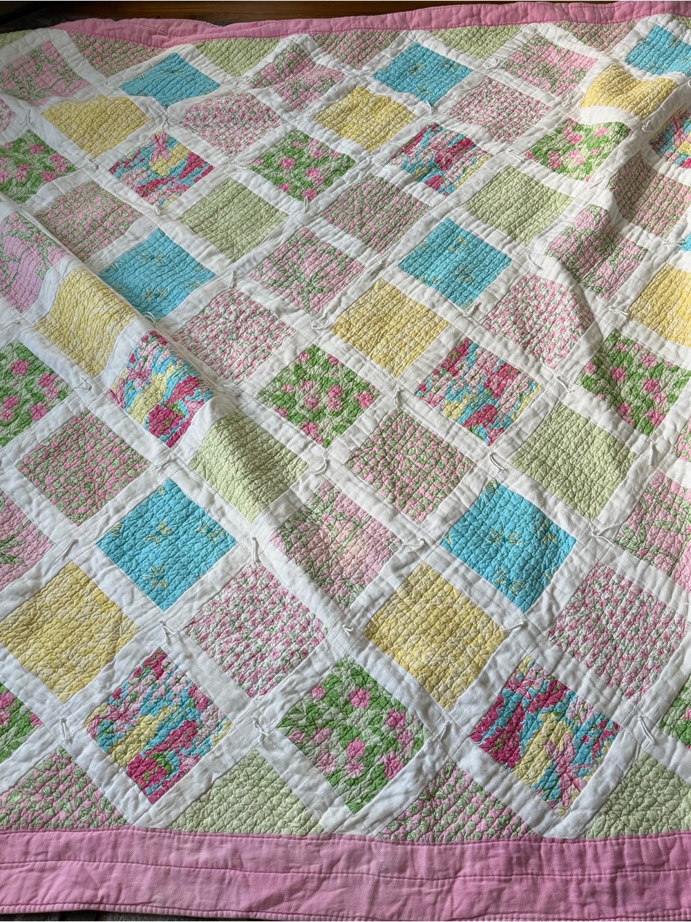 Lilly Pulitzer Patchwork Quilt